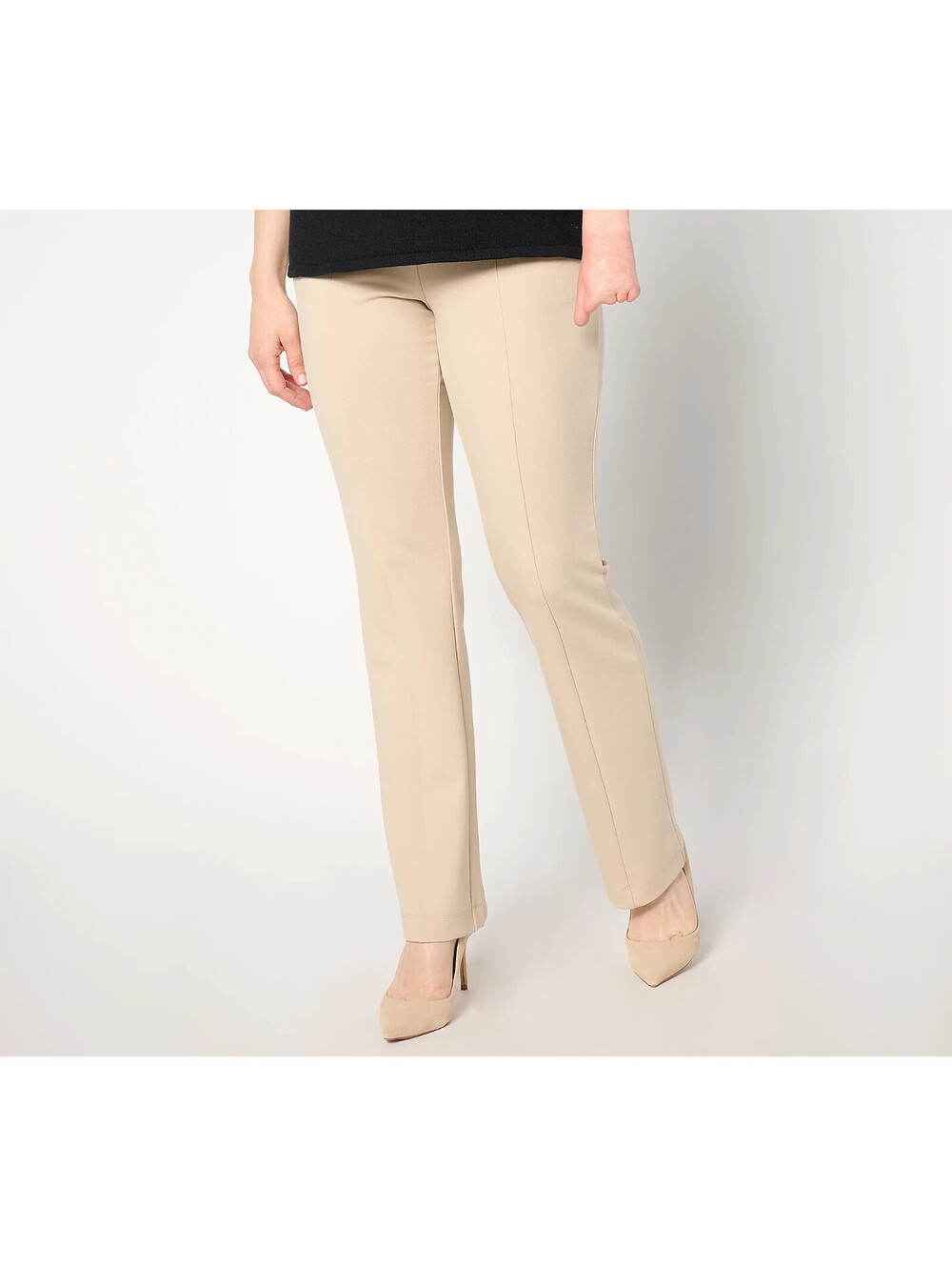 Isaac Mizrahi Live! Regular Icon Crepe Baby Bootcut Pants Size XXS - Picture 2 of 3